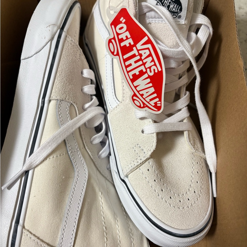 Vans Unisex Cream High-Top Sneakers